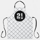 Gepersonaliseerde 21ste verjaardag Modern en Elega Schort (Voorkant)