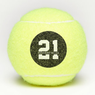 Gepersonaliseerde 21ste verjaardag Modern en Elega Tennisballen