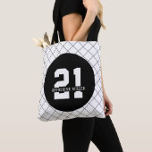 Gepersonaliseerde 21ste verjaardag Modern en Elega Tote Bag (Dichtbij)