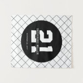 Gepersonaliseerde 21ste verjaardag Modern en Elega Wandkleed (Voorkant (horizontaal))