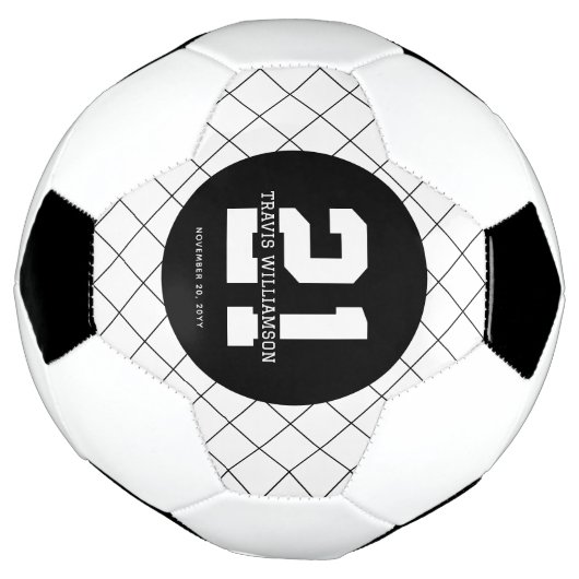 Gepersonaliseerde 21ste verjaardag Modern Voetbal (Gedraaid)