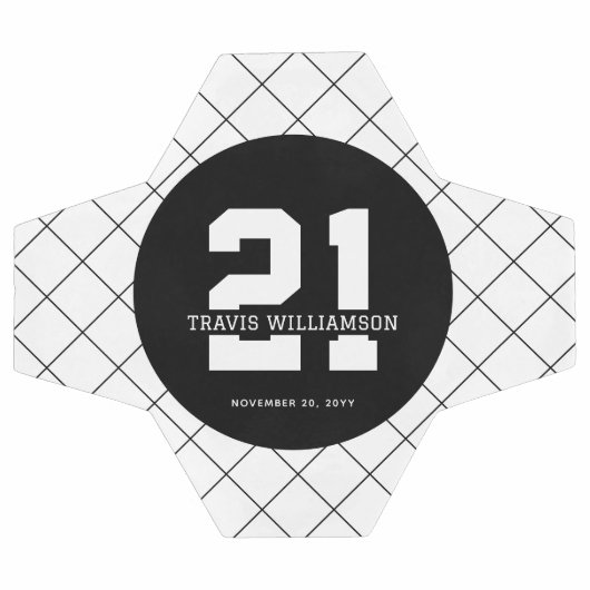 Gepersonaliseerde 21ste verjaardag Modern Voetbal (Enkel)