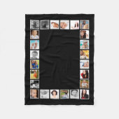 Gepersonaliseerde 24 foto DIY aangepaste fotocolla Fleece Deken (Voorkant)