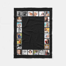 Gepersonaliseerde 24 foto DIY aangepaste fotocolla Fleece Deken