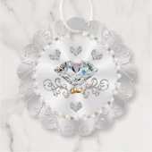 Gepersonaliseerde 25e bruiloft Jubileum gunsten id Bedankjes Labels (Achterkant)