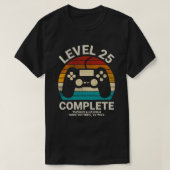 Gepersonaliseerde 25e bruiloft Jubileum Retro Game T-shirt (Design voorkant)