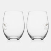 Gepersonaliseerde 25e Jubileum Keepsake Custom Gif Wijnglas Zonder Voet (Links)