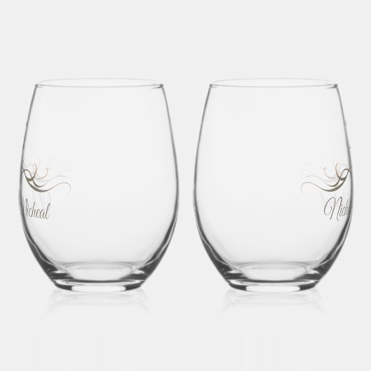 Gepersonaliseerde 25e Jubileum Keepsake Custom Gif Wijnglas Zonder Voet (Links)