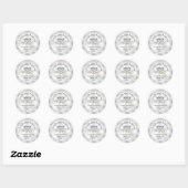Gepersonaliseerde 25e Jubileum Party Favor Sticker (Vel)