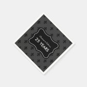 Gepersonaliseerde 25e verjaardag partijservetten servetten (Hoek)