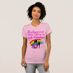 GEPERSONALISEERDE 25E VERJAARDAG ROZE SCHOEN KONIN T-SHIRT