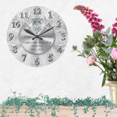 Gepersonaliseerde 25e weddenschap Jubileum cadeaus Grote Klok