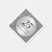 Gepersonaliseerde 25th Silver Wedding Jubileum Har Servet (Hoek)