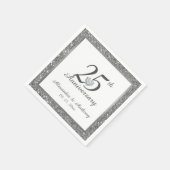 Gepersonaliseerde 25th Silver Wedding Jubileum Har Servet (Hoek)