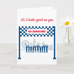 Gepersonaliseerde 26.2 London Skyline Marathon Con Kaart