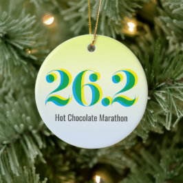 Gepersonaliseerde 26.2 Marathon Hardloopfoto Keramisch Ornament
