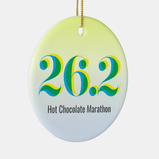 Gepersonaliseerde 26.2 Marathon Hardloopfoto Keramisch Ornament (Rechts)