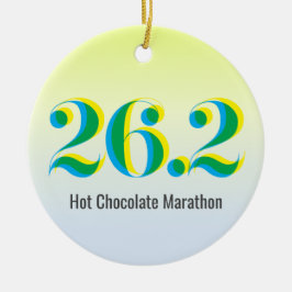 Gepersonaliseerde 26.2 Marathon Hardloopfoto Keramisch Ornament