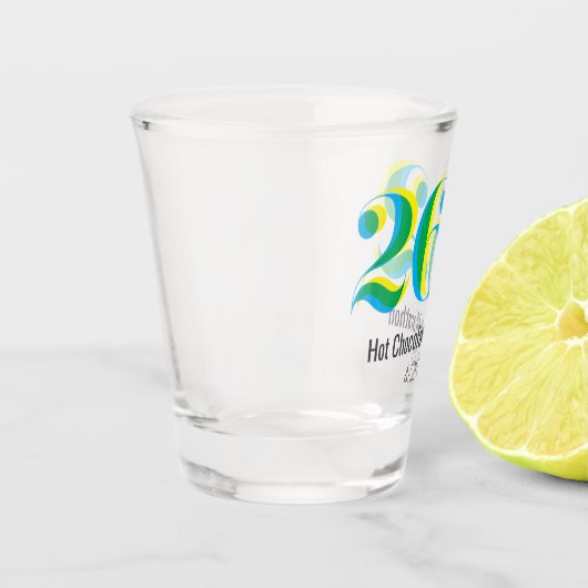 Gepersonaliseerde 26.2 Marathon Hardlopen vet teks Shot Glas (Links)