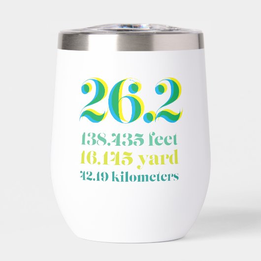 Gepersonaliseerde 26.2 Marathon Loopafstand Groen (Voorkant)