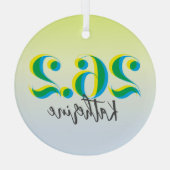 Gepersonaliseerde 26.2 Marathon lopen Glas Ornament (Achterkant)