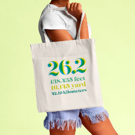 Gepersonaliseerde 26.2 Marathon lopen Tote Bag