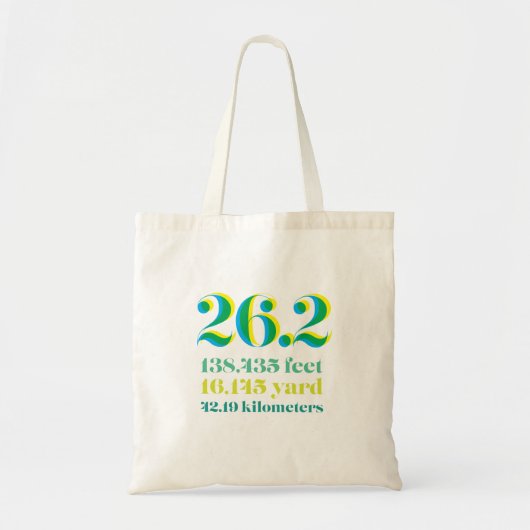 Gepersonaliseerde 26.2 Marathon lopen Tote Bag (Voorkant)