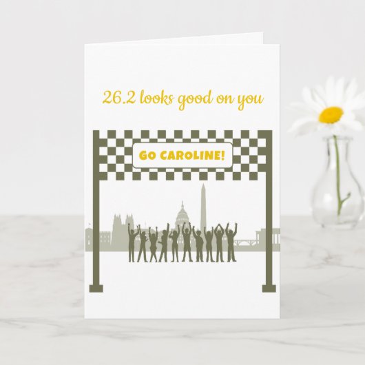 Gepersonaliseerde 26.2 Marine Washington DC Marath Kaart (Kleine Plant)