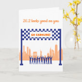 Gepersonaliseerde 26.2 New York City Marathon Cong Kaart (Gele Bloem)