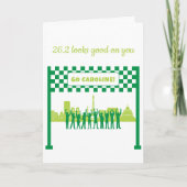 Gepersonaliseerde 26.2 Paris Skyline Marathon Cong Kaart (Voorkant)