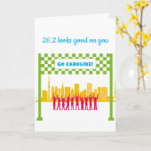 Gepersonaliseerde 26.2 Tokyo Japan Marathon Congra Kaart (Gele Bloem)