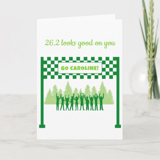 Gepersonaliseerde 26.2 Trees Duluth Marathon Congr Kaart (Voorkant)