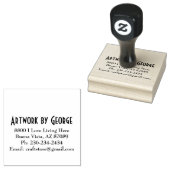 Gepersonaliseerde 2.5 x 2.5 houten stempel (Gestempeld)