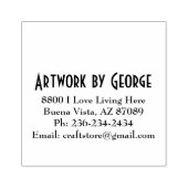 Gepersonaliseerde 2.5 x 2.5 houten stempel (Afrduk)