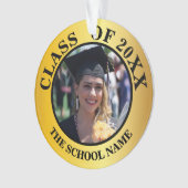 Gepersonaliseerde 2 Foto Afstuderen Klasse van 202 Ornament (voorkant)