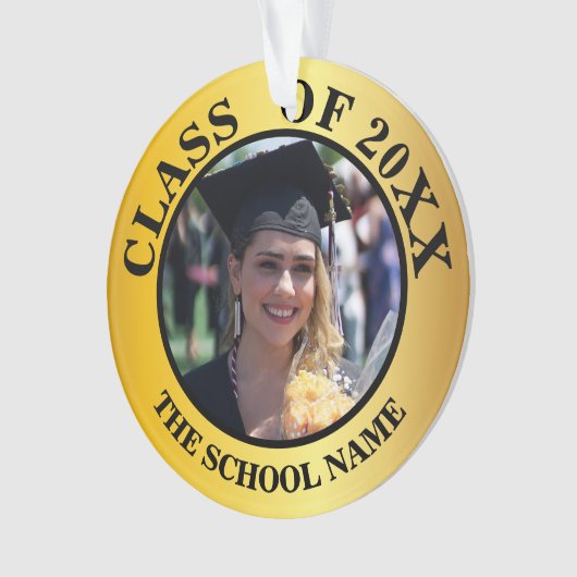 Gepersonaliseerde 2 Foto Afstuderen Klasse van 202 Ornament (voorkant)