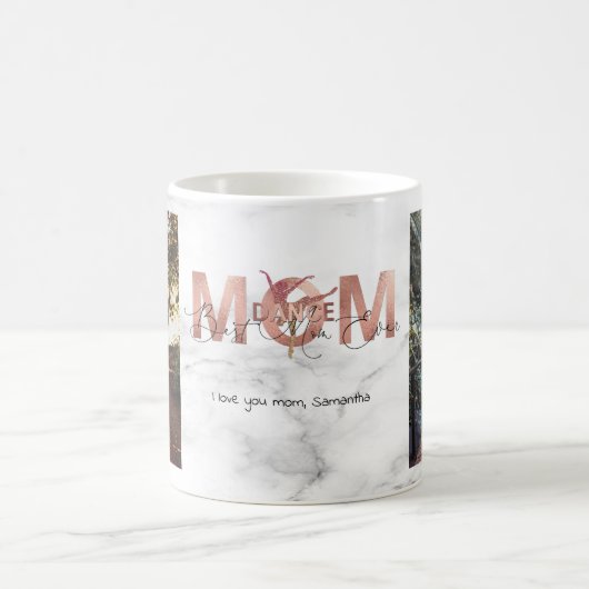 Gepersonaliseerde 2 Foto Beste Dans Moeder Ooit Ro Koffiemok (Center)