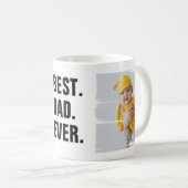 Gepersonaliseerde 2 foto Beste papa ooit vaders da Koffiemok (Voorkant rechts)