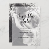 Gepersonaliseerde 2 foto bruiloft Save the Date Ka Kaart (Voorkant / Achterkant)