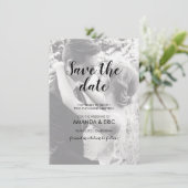 Gepersonaliseerde 2 foto bruiloft Save the Date Ka Kaart (Staand voorkant)