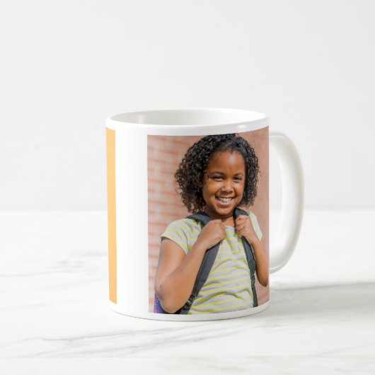Gepersonaliseerde 2 Foto Collage Koffie Mok (Voorkant rechts)