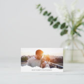 Gepersonaliseerde 2 foto Elegant Fotograaf Visitekaartje (Staand voorkant)
