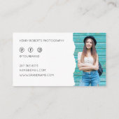 Gepersonaliseerde 2 foto Elegant Fotograaf Visitekaartje (Achterkant)