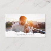 Gepersonaliseerde 2 foto Elegant Fotograaf Visitekaartje (Voorkant)