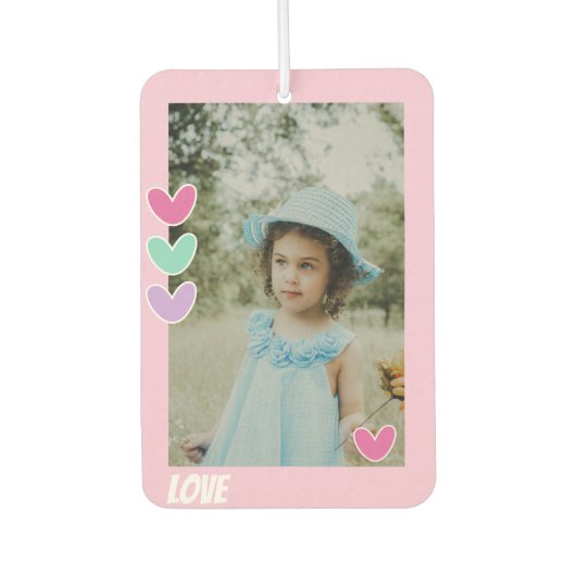 Gepersonaliseerde 2 foto en 2 naam luchtverfrisser (Voorkant)