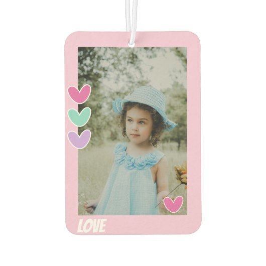 Gepersonaliseerde 2 foto en 2 naam luchtverfrisser (Achterkant)