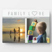 Gepersonaliseerde 2 foto familie liefde herinnerin fotoplaat (voorkant)