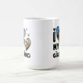 Gepersonaliseerde 2 foto Ik hou van mijn Vriendin Koffiemok (Center)