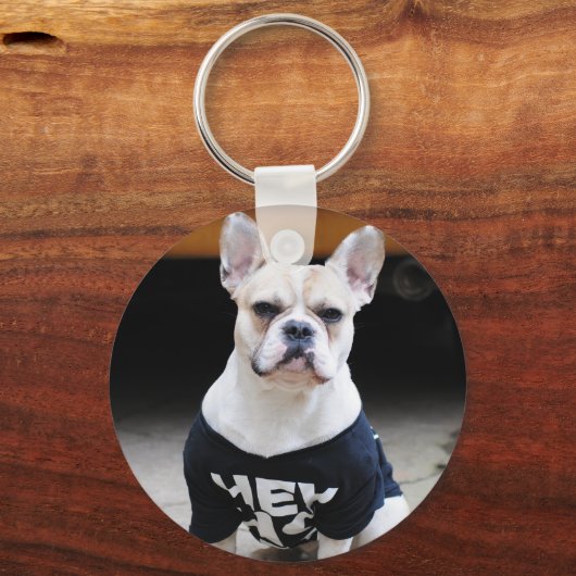 Gepersonaliseerde 2 foto Sleutelhanger (Voorkant)