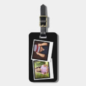 Gepersonaliseerde 2-foto snapshot Lijsten aangepas Bagagelabel (Voorkant verticaal)